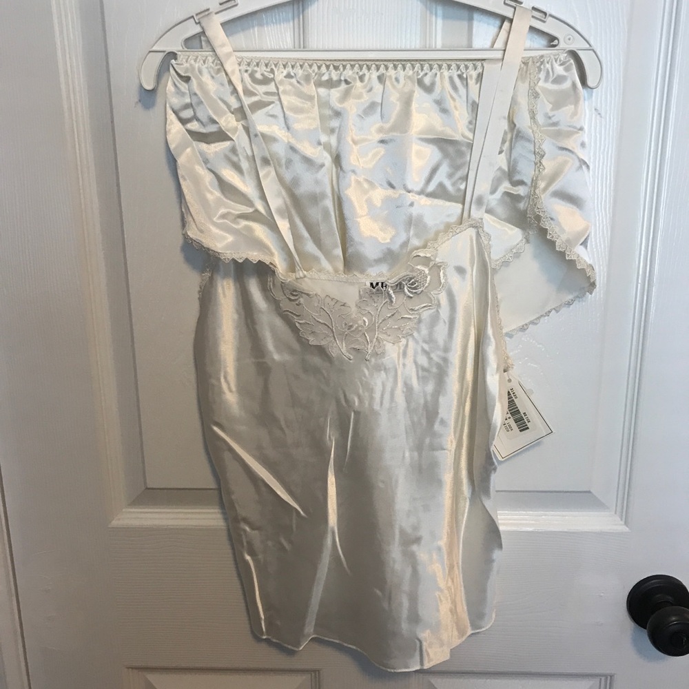 NWT-2 piece ivory satin and lace camisole set